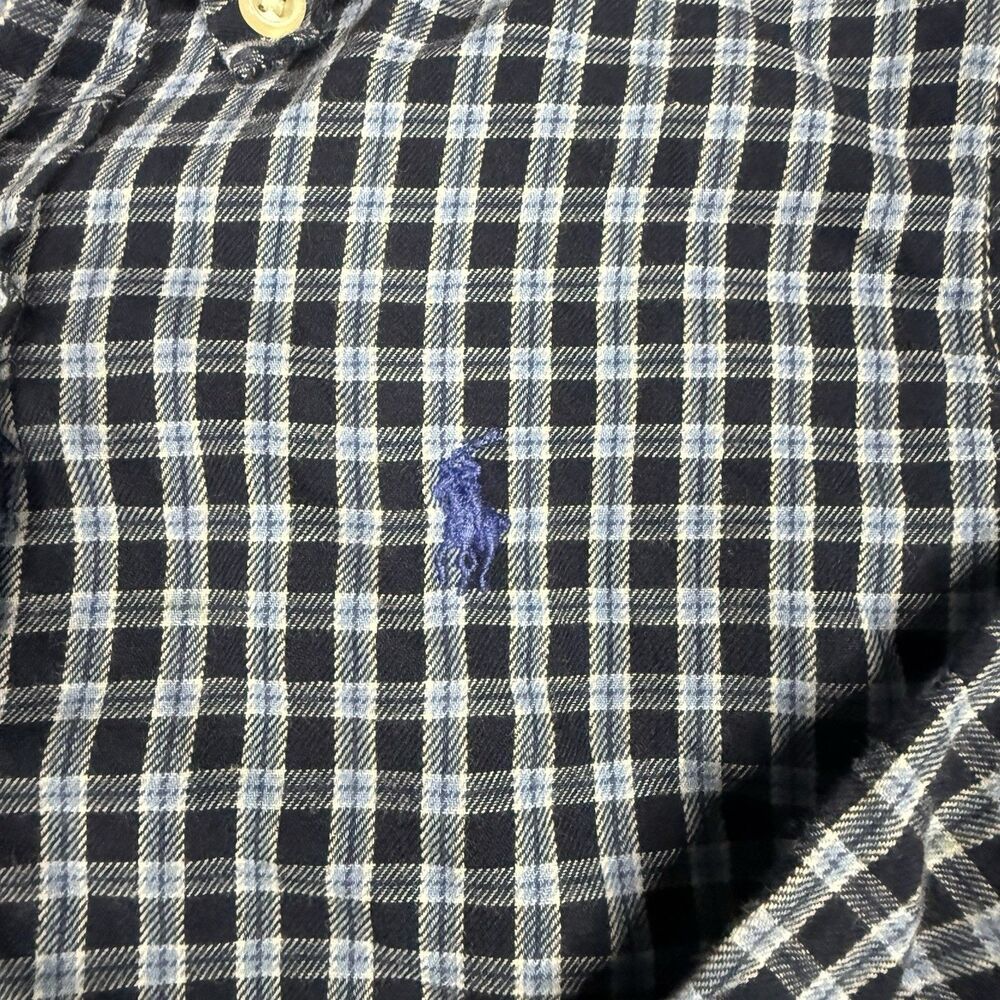 Polo Ralph Lauren Long Sleeve Button-Up Shirt Size 5/5T Blue White Checked Plaid - Picture 3 of 7